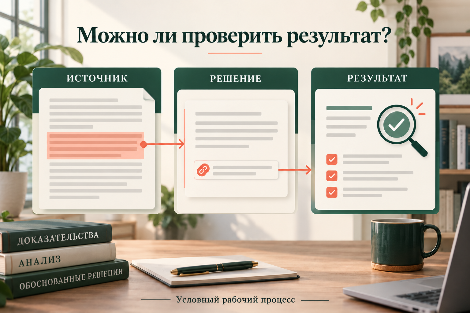 Источник поддерживает решение, которое приводит к проверенному результату.